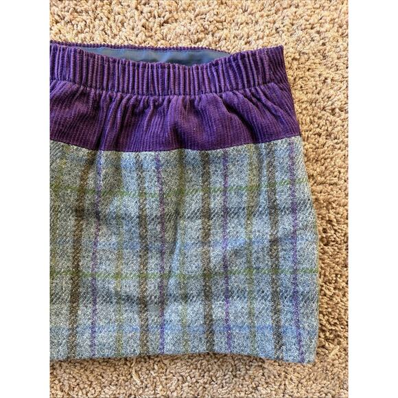 Glen Appin Scotland Harris Tweed Purple/Gray Plaid Wool Skirt Toddler 3T NEW NWT - Picture 6 of 8